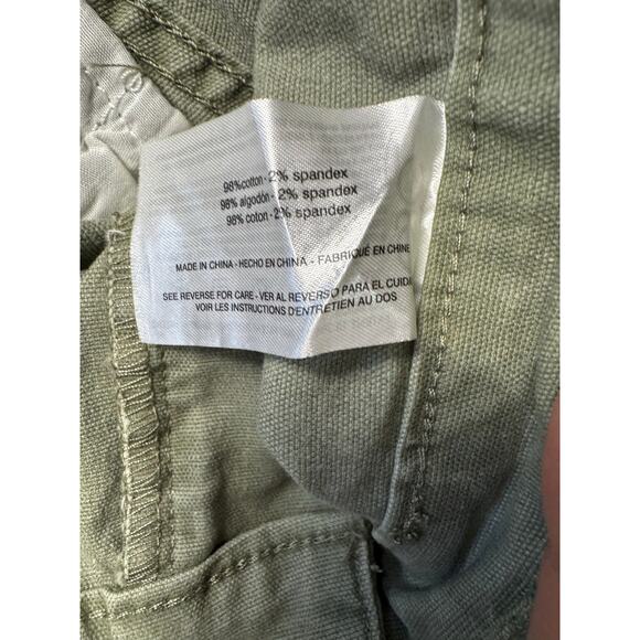 BASS OUTDOOR Women's High-Rise Canvas Cargo Pants NWT LICHEN GREEN SIZE 4 - Picture 4 of 11